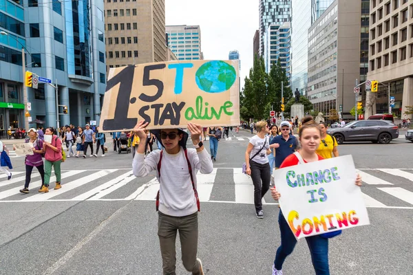 Toronto Canada September 2019 파업과 캐나다 온타리오주 토론토에서 — 스톡 사진