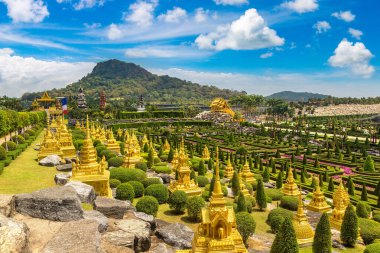 Nong Nooch Tropik Botanik Bahçesi, Pattaya, Tayland güneşli bir günde