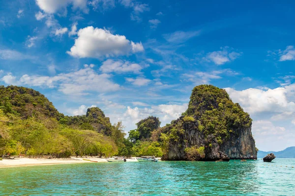 Τροπική Παραλία Στο Νησί Koh Hong Στο Krabi Ταϊλάνδη — Φωτογραφία Αρχείου