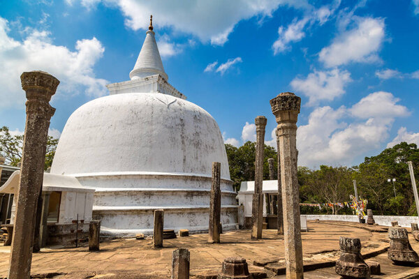 Lankaramaya dagoba (stupa) in a summer day, Sri Lanka