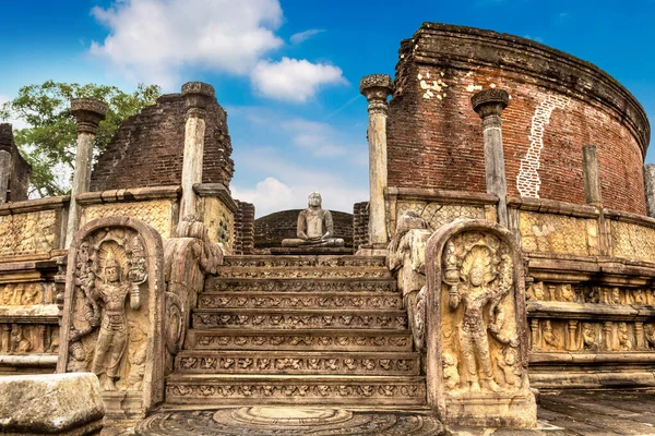 Ruínas Vatadage Museu Arqueológico Polonnaruwa Sri Lanka — Fotografia de Stock