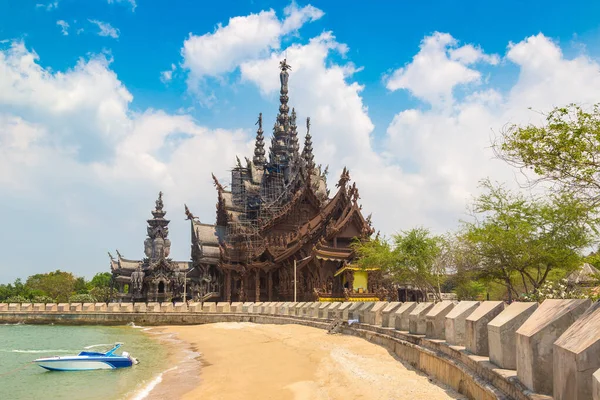 Храм Истины Паттайе Таиланд Летний День — стоковое фото