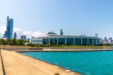 Chicago, Illinois, ABD - 29 Mart 2020: Shedd Akvaryum Binası