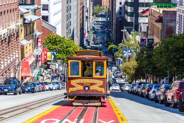 San Francisco Usa März 2020 Die Seilbahn San Francisco Kalifornien — Stockfoto