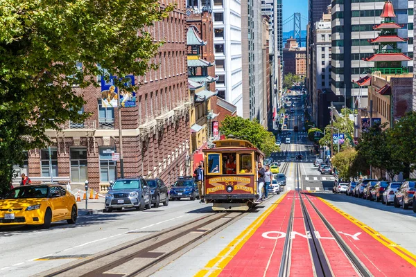 San Francisco Usa März 2020 Die Seilbahn San Francisco Kalifornien — Stockfoto