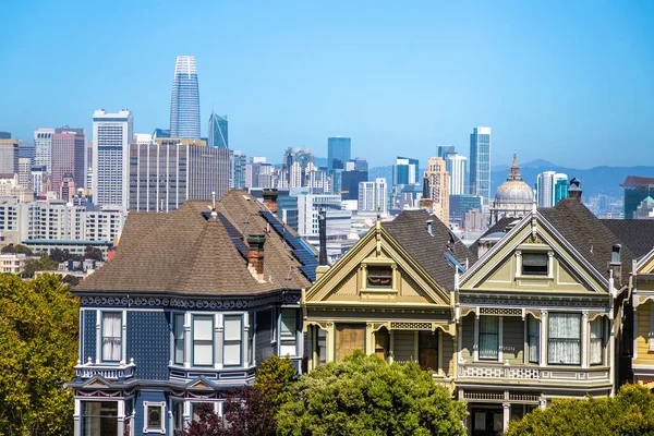 San Francisco Estados Unidos Marzo 2020 Las Damas Pintadas Casas — Foto de Stock