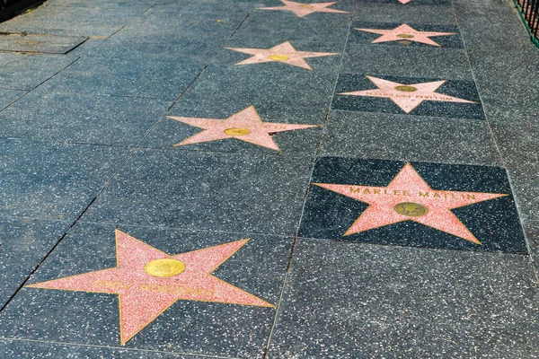 Los Angeles Hollywood Usa 2020年3月29日 Empty Star Hollywood Walk Fame — ストック写真