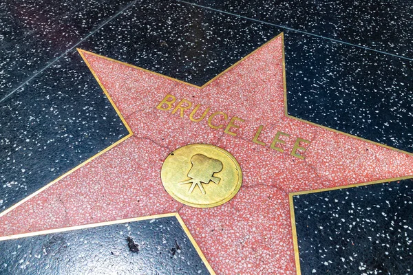 Los Angeles Hollywood Eua Março 2020 Bruce Lee Estrela Calçada — Fotografia de Stock