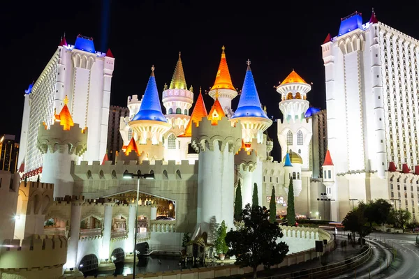Лас Вегас Сша Марта 2020 Excalibur Hotel Casino Ночью Лас — стоковое фото