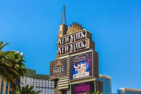 Las Vegas Usa 2020年3月29日 米国ネバダ州ラスベガスにおけるニューヨークホテル カジノの看板 — ストック写真