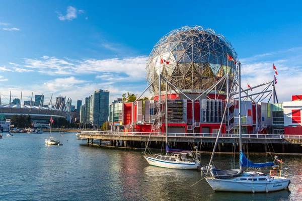 Vancouver Canada April 2020 Science World Telus World Science Sunny — стокове фото