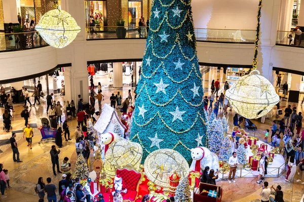 Dubai Förenade Arabemiraten December 2019 Julgran Mall Emirates Dubai Förenade — Stockfoto