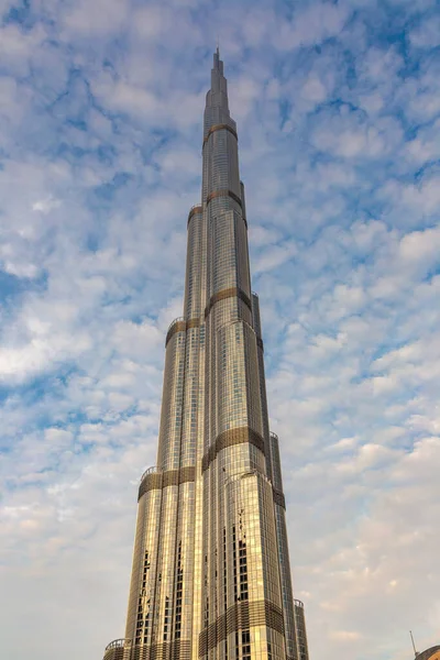 Dubai Emiratos Árabes Unidos Abril 2020 Torre Burj Khalifa Atardecer — Foto de Stock
