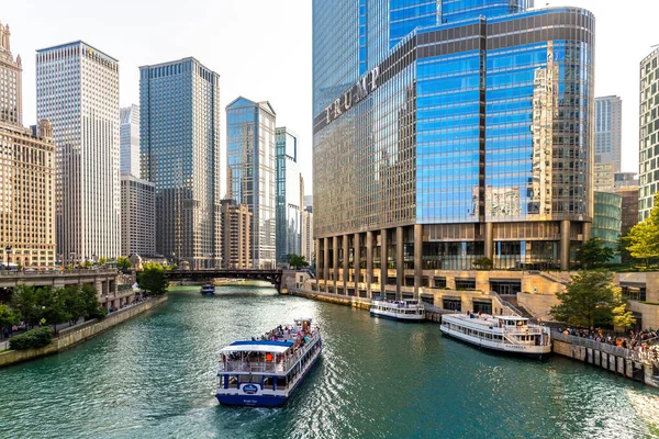 Chicago Illinois Abd Mart 2020 Trump Tower Gökdelen Binası — Stok fotoğraf