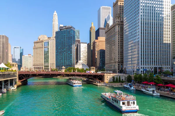 Чикаго Сша Марта 2020 Экскурсионный Круиз Реке Чикаго Чикаго Иллинойс — стоковое фото