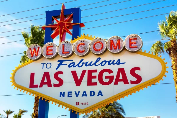 Las Vegas Usa Március 2020 Üdvözöljük Mesés Las Vegas Jel — Stock Fotó
