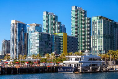 San Diego Körfezi marina bölgesi, California, ABD
