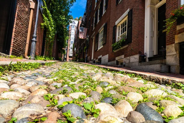 Historic Acorn Street Boston Massachusetts — Foto de Stock