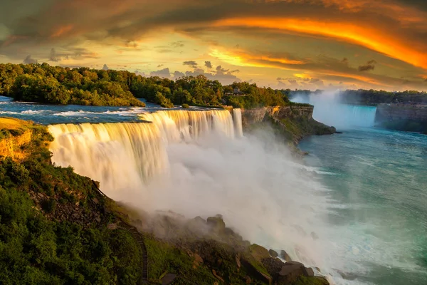 Utsikt Över Amerikanska Fall Vid Niagara Faller Usa Från American — Stockfoto