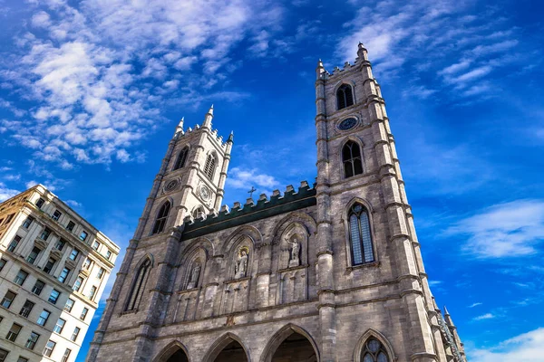 Basilica Notre Dame Montreal Sunny Day Quebec Canada — Stock Photo, Image