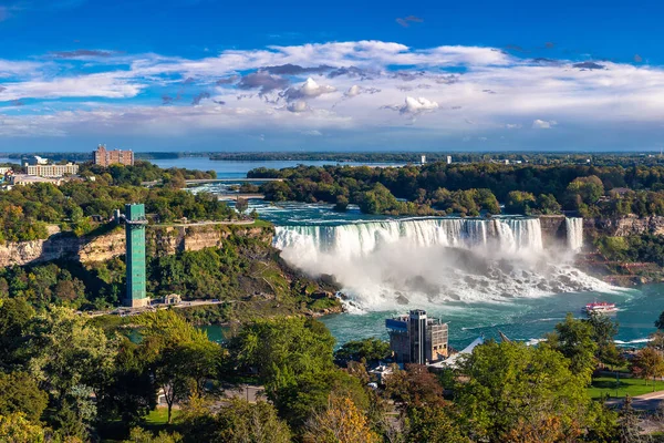 Vista Aérea Panorámica Vista Lateral Canadiense Las Cataratas Del Niágara — Foto de Stock