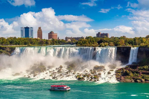 Vista Lateral Canadiense Las Cataratas Del Niágara Cataratas Americanas Día —  Fotos de Stock