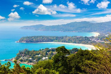 Tayland 'da bir yaz günü Phuket' te Karon Manzarası