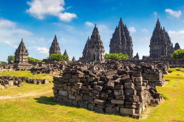 Yogyakarta şehri yakınlarındaki Prambanan tapınağı, Orta Java, Endonezya