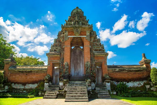 Porte Entrée Traditionnelle Temple Taman Ayun Bali Indonésie Par Une — Photo