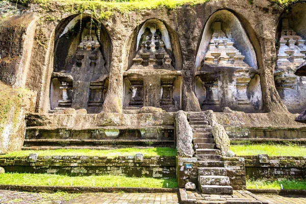 Templo Pura Gunung Kawi Bali Indonesia Día Soleado — Foto de Stock