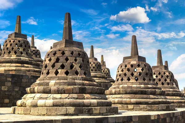 Buddist Ναός Borobudur Κοντά Στην Πόλη Yogyakarta Κεντρική Ιάβα Ινδονησία — Φωτογραφία Αρχείου