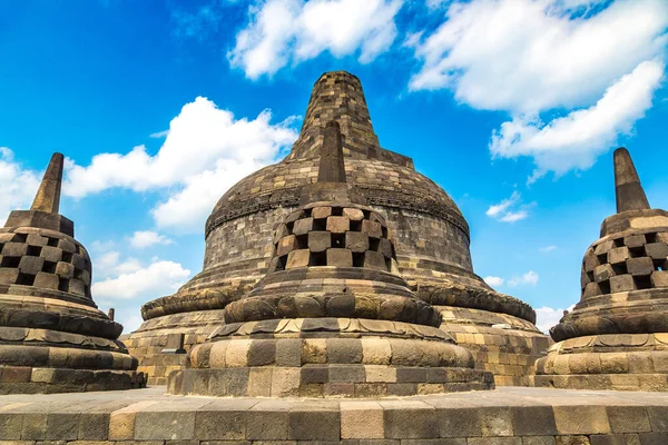 Buddist Ναός Borobudur Κοντά Στην Πόλη Yogyakarta Κεντρική Ιάβα Ινδονησία — Φωτογραφία Αρχείου