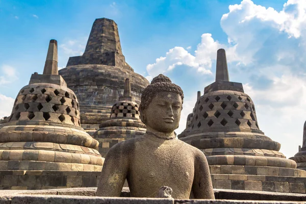 Buddist Ναός Borobudur Κοντά Στην Πόλη Yogyakarta Κεντρική Ιάβα Ινδονησία — Φωτογραφία Αρχείου