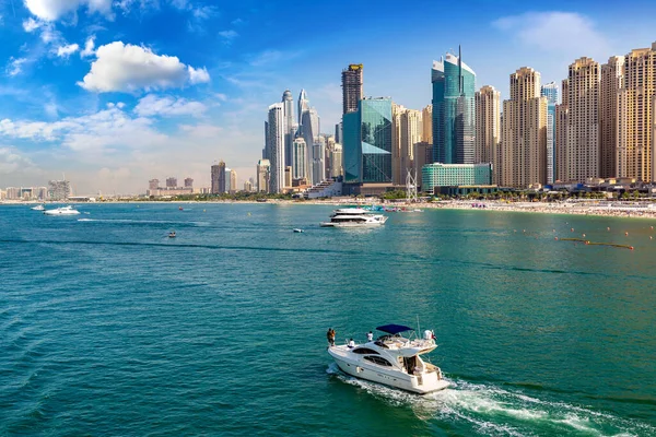 Дубай Марина Солнечный День Объединенные Арабские Эмираты — стоковое фото