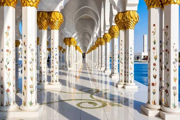 Scheich Zayed Moschee Abu Dhabi Einem Sommertag Vereinigte Arabische Emirate — Stockfoto