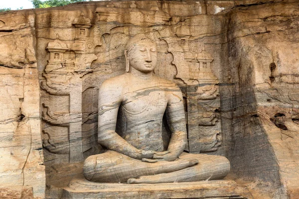 Polonnaruwa Arkeoloji Müzesi Ndeki Gal Vihara Viharaya Kaya Tapınağı Sri — Stok fotoğraf