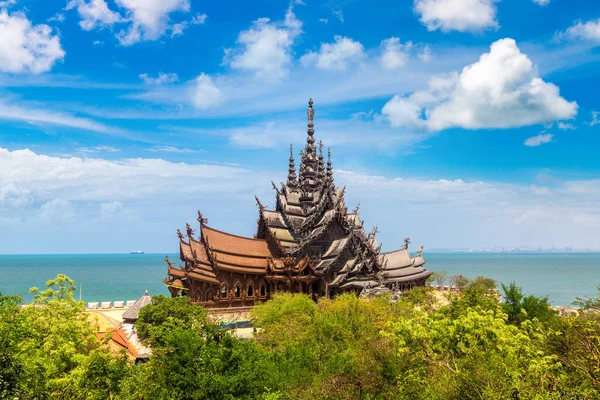 Santuario Verdad Pattaya Tailandia Día Verano — Foto de Stock