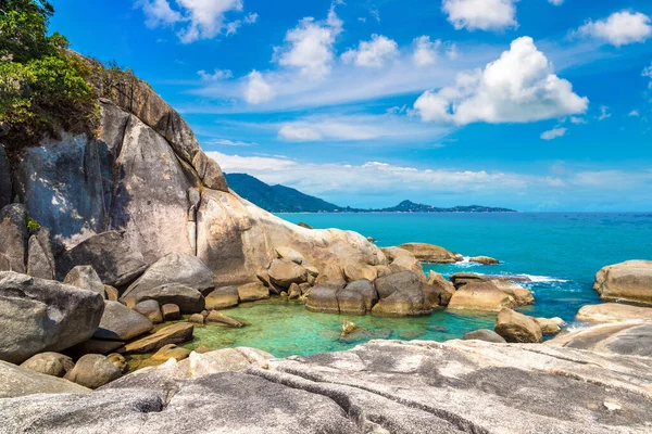 Hin Hin Yai Rocks Samui Beach Thailand Summy Day — Stock Photo, Image