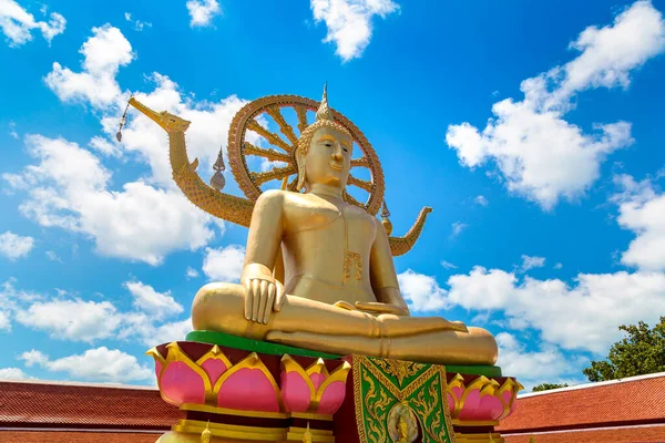 Nagy Buddha Koh Samui Thaiföld Egy Nyári Napon — Stock Fotó