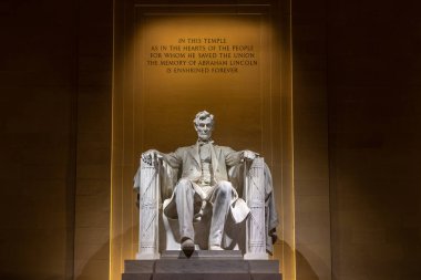 Abraham Lincoln heykeli Washington DC, ABD 'de Lincoln Memorial' da