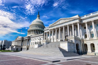 ABD Kongre Binası bir yaz günü Washington DC 'de.