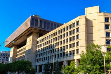 Washington 'daki Federal Soruşturma Bürosu Merkezi güneşli bir günde, ABD