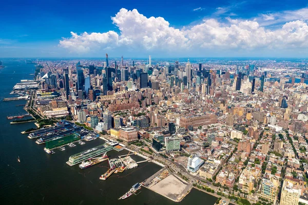 Panoramautsikt Över Manhattan New York City Usa — Stockfoto