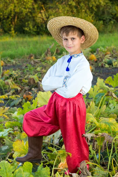 Pojke i ukrainska kläder — Stockfoto