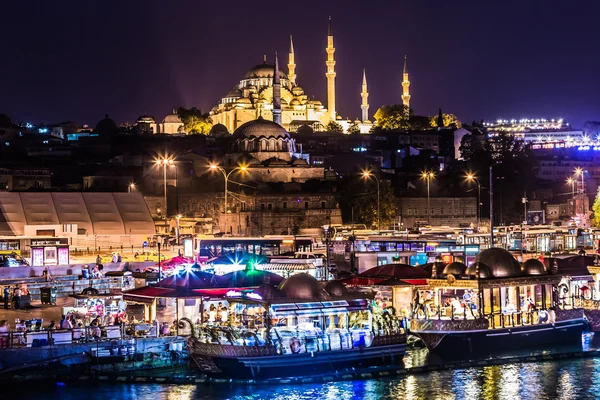 Night view on restaurants — Stock Photo, Image