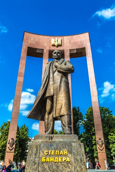 Pomnik Stepan Bandera — Zdjęcie stockowe