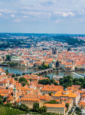 Prag şehrinin manzarası