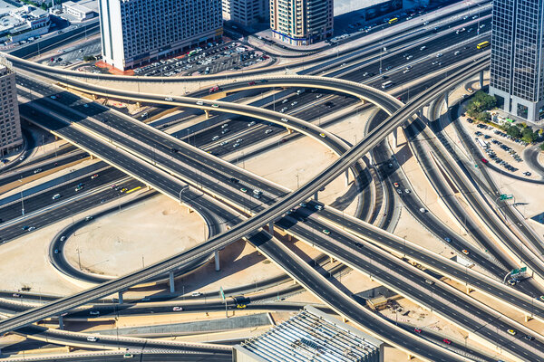 Road junction in Dubai