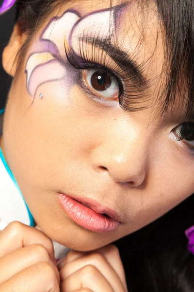 Donna asiatica con make-up — Foto Stock