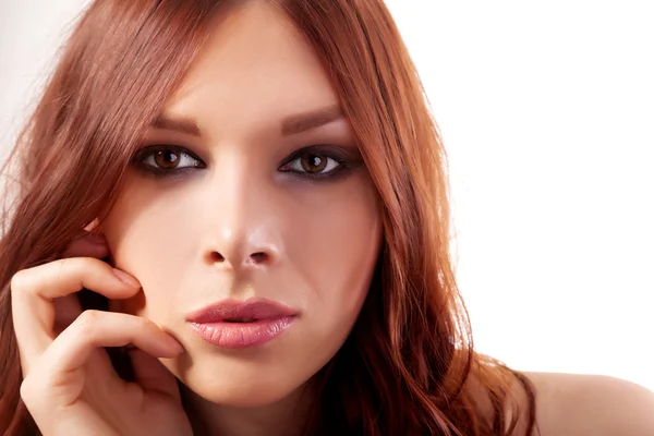 Vrouw met rood haar — Stockfoto